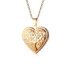 Heart-Shaped Angel Wings Locket Rose Gold Personalize